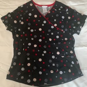 Polka-Dot Scrub Top